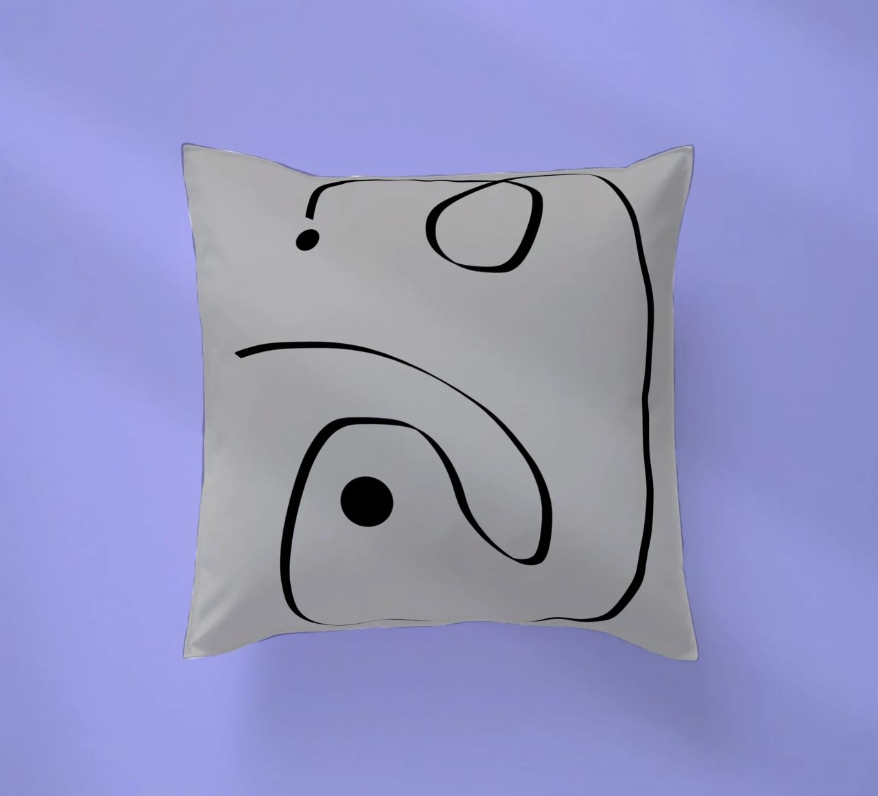 Figure with lines in taupe I cuscino da Imaginative