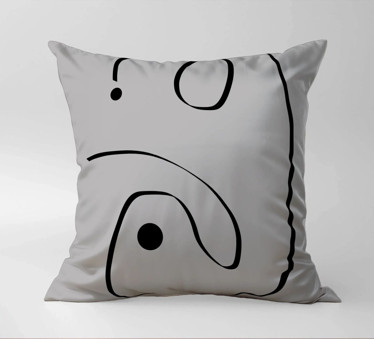 Figure with lines in taupe I cuscino da Imaginative