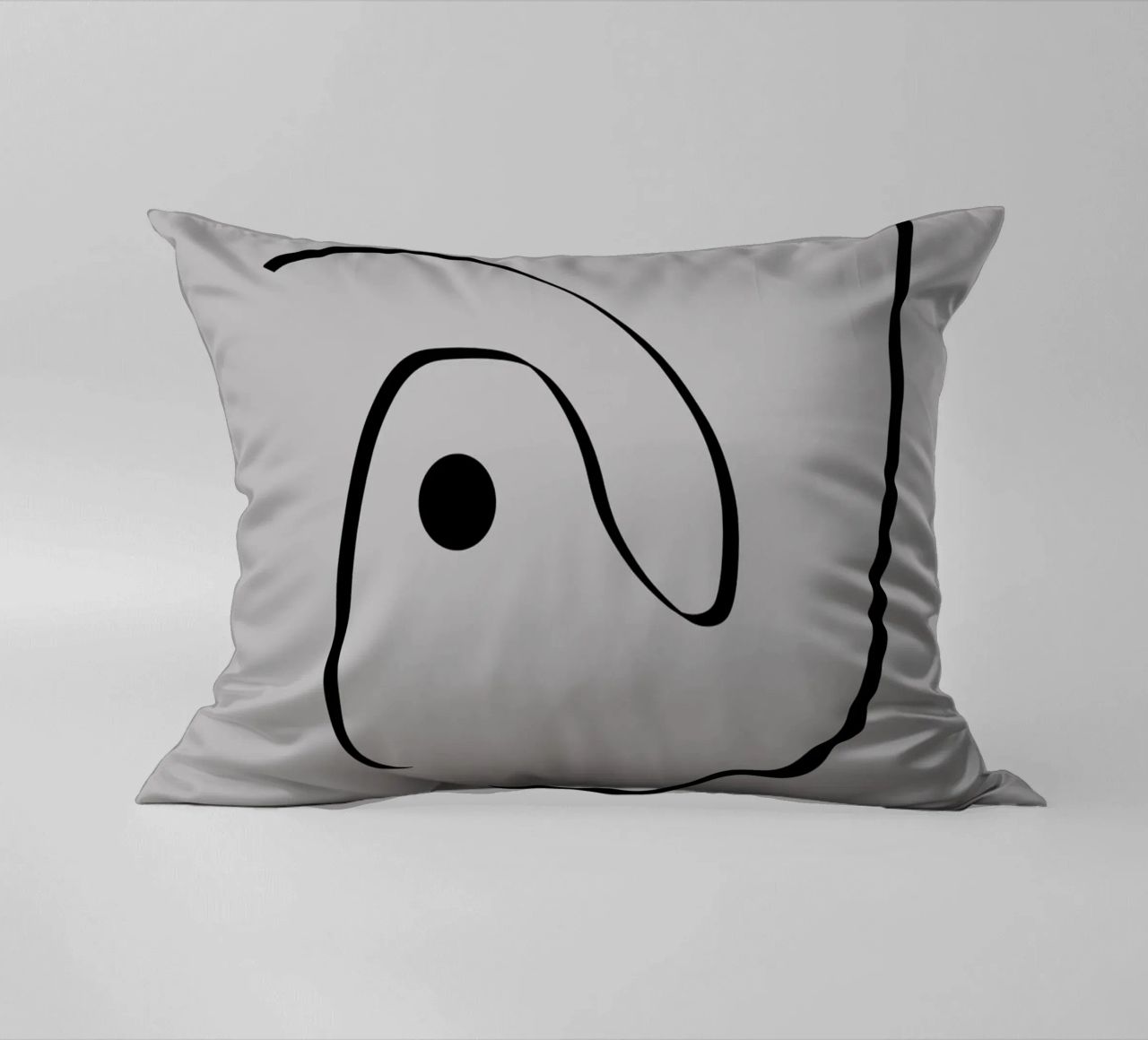 Figure with lines in taupe I cuscino da Imaginative
