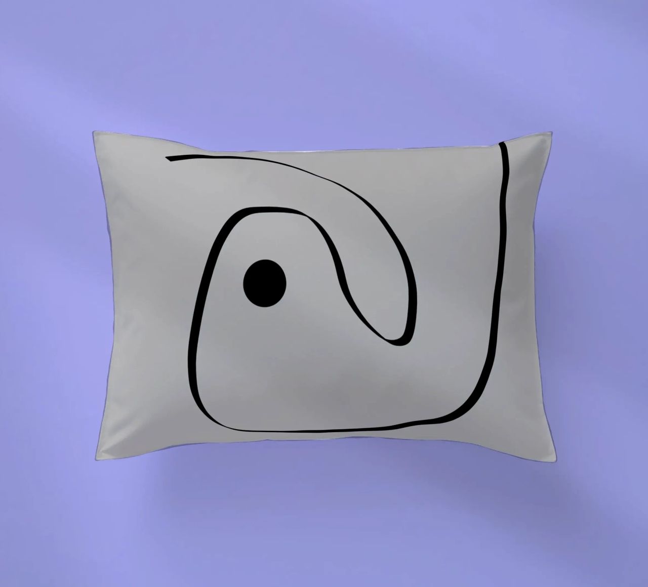 Figure with lines in taupe I cuscino da Imaginative