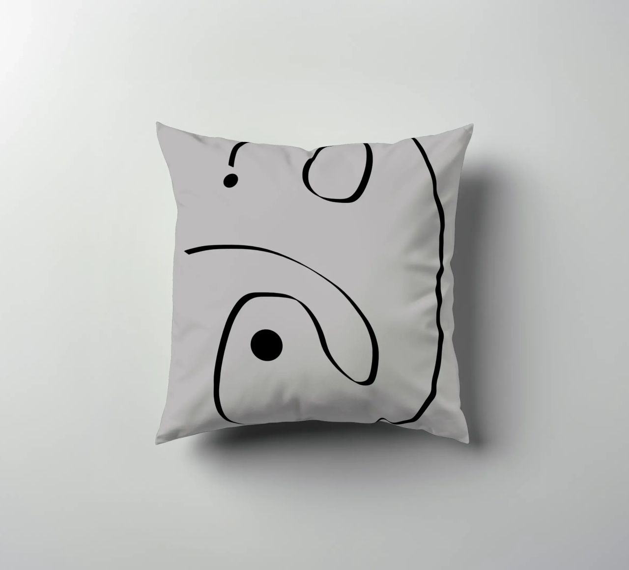 Figure with lines in taupe I cuscino da Imaginative
