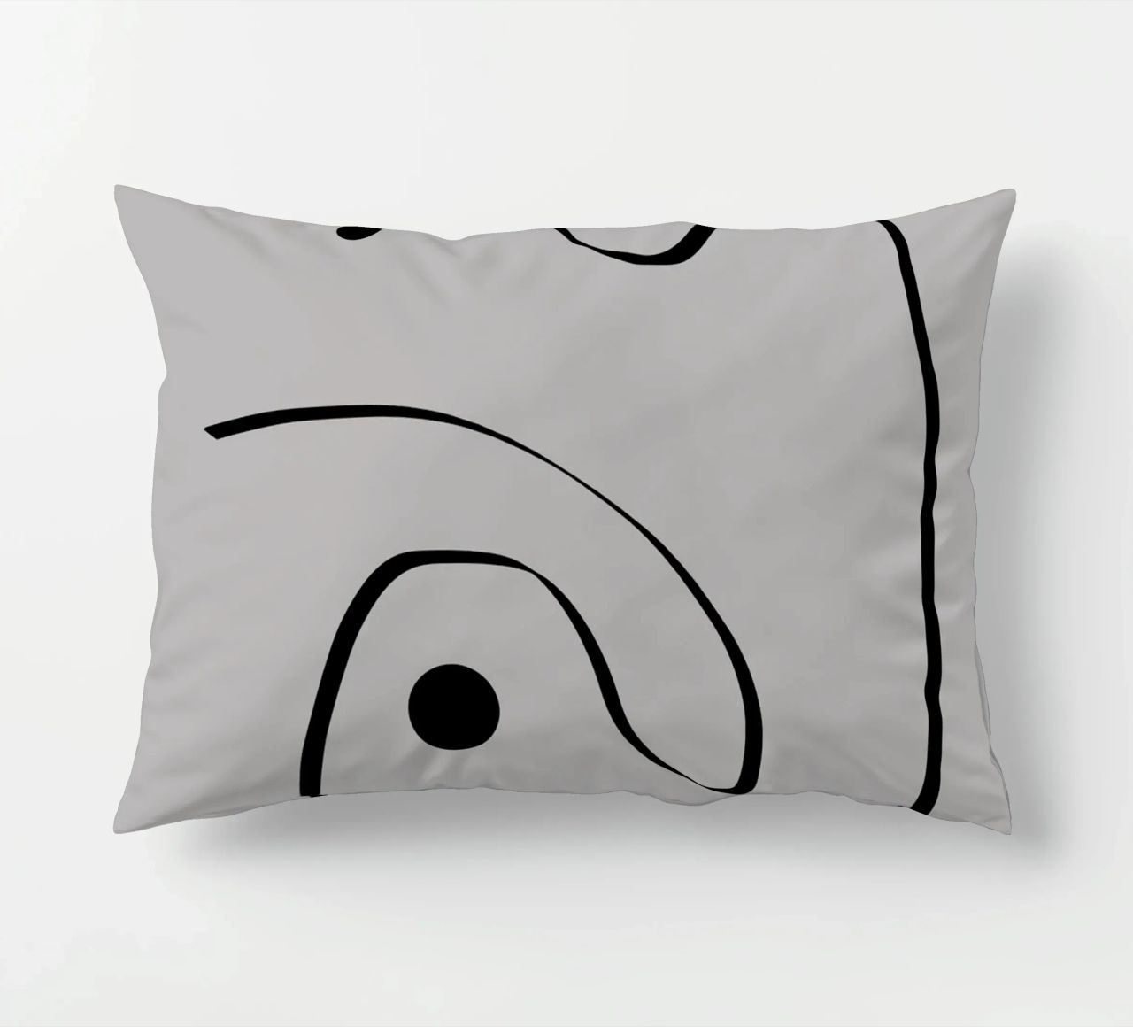Figure with lines in taupe I cuscino da Imaginative