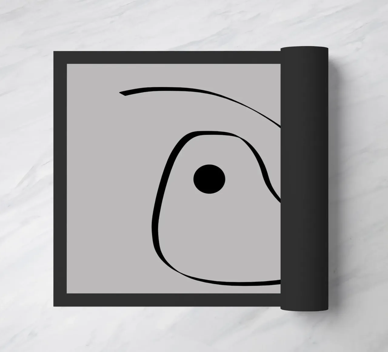 Figure with lines in taupe I felpudo de Imaginative