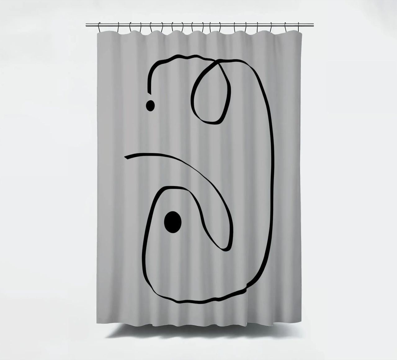 Figure with lines in taupe I tenda da doccia da Imaginative