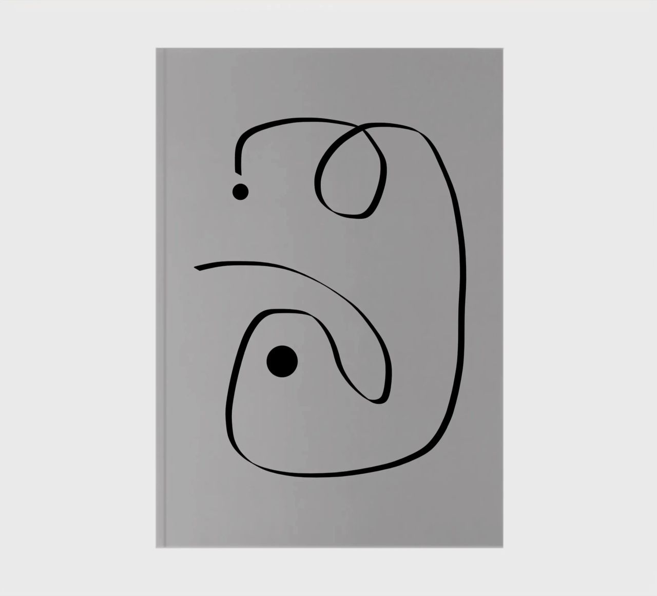Figure with lines in taupe I notebook by Imaginative