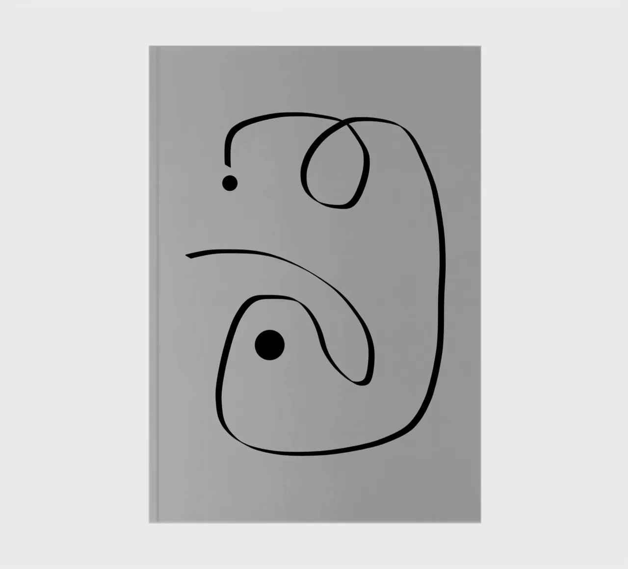 Figure with lines in taupe I carnet de notes de Imaginative