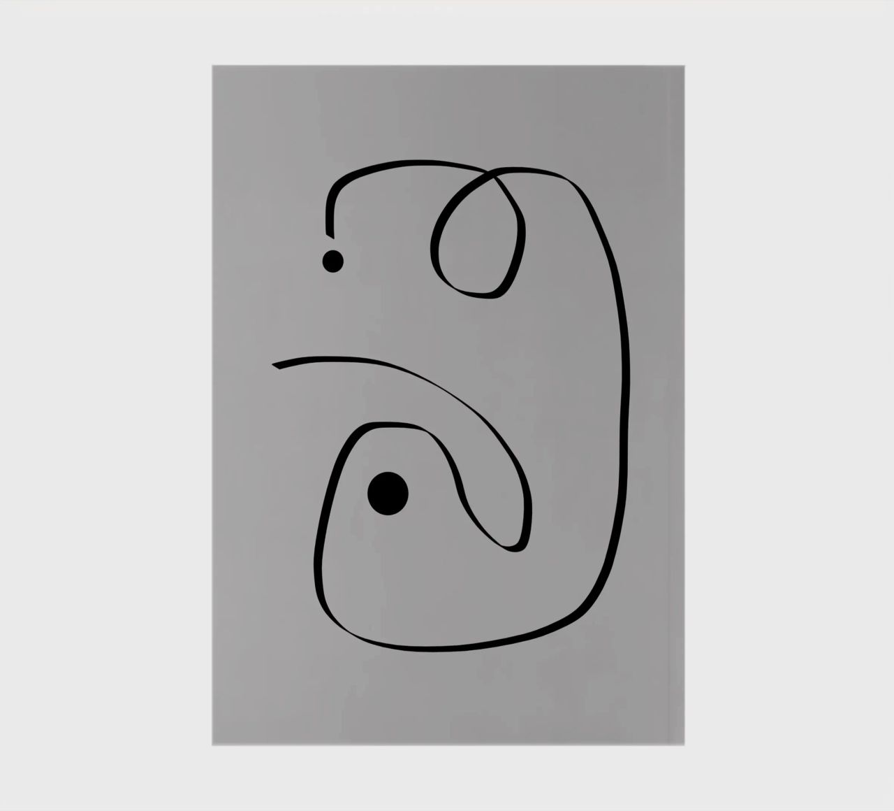 Figure with lines in taupe I notebook by Imaginative