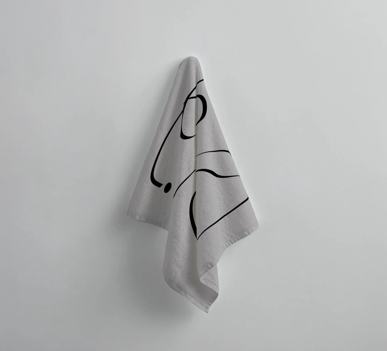 Figure with lines in taupe I asciugamano da bagno da Imaginative