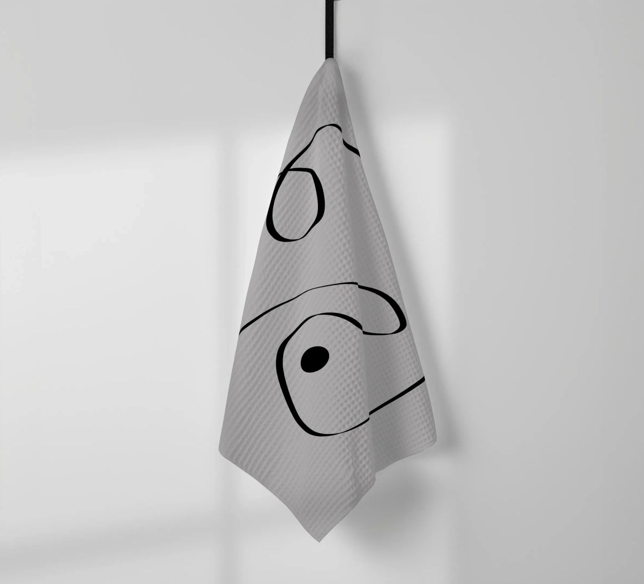 Figure with lines in taupe I canovaccio da cucina da Imaginative