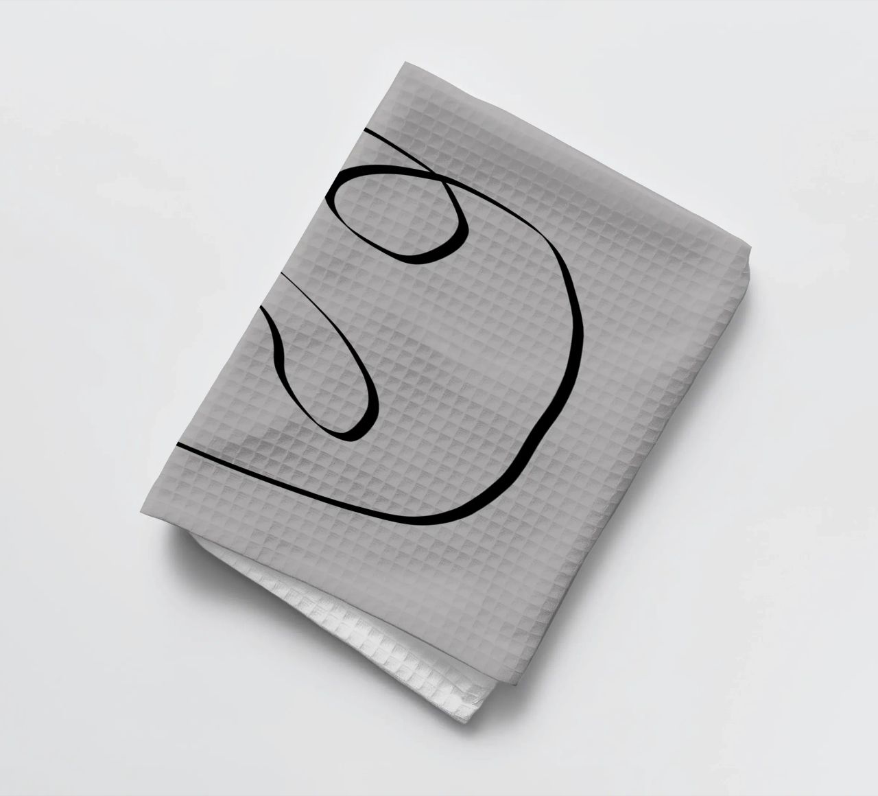 Figure with lines in taupe I canovaccio da cucina da Imaginative