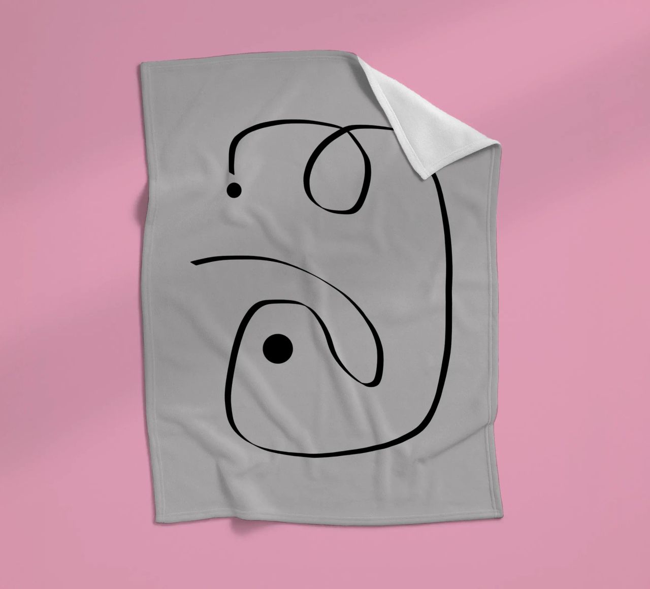 Figure with lines in taupe I coperta in pile da Imaginative