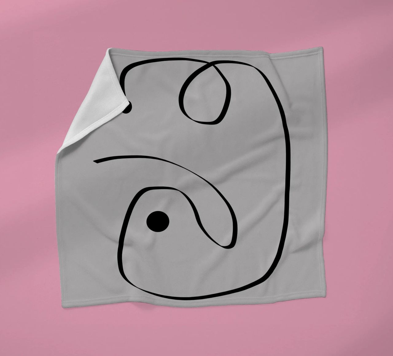 Figure with lines in taupe I coperta in pile da Imaginative