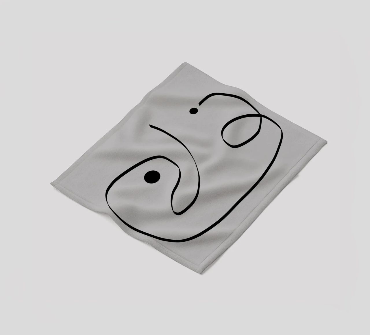 Figure with lines in taupe I coperta in pile da Imaginative