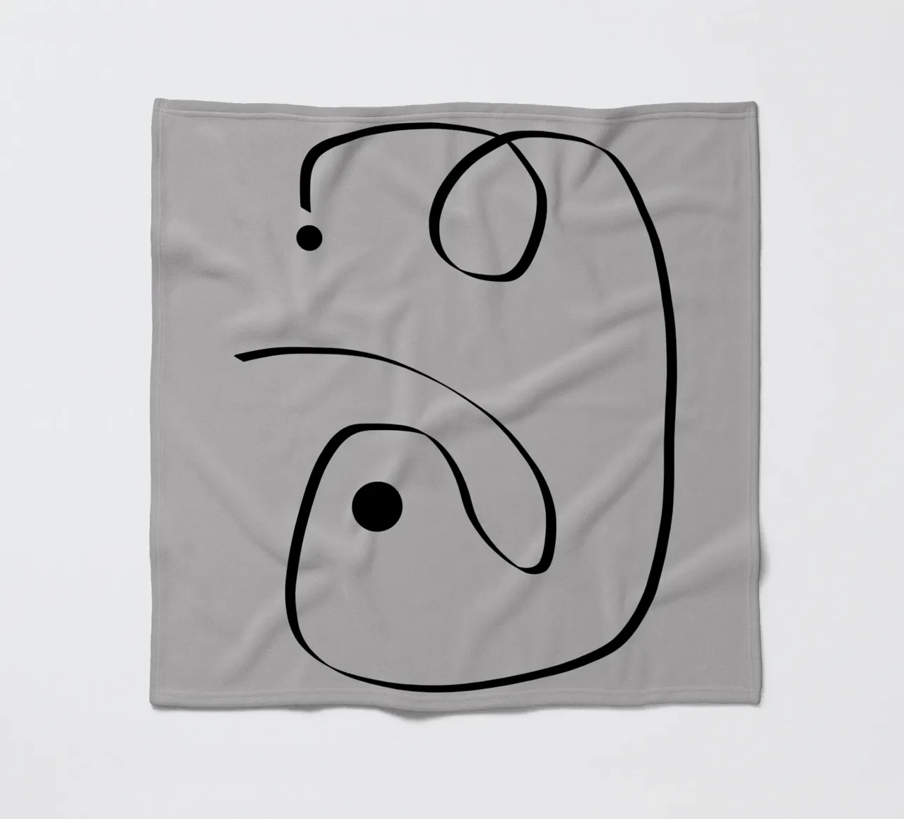Figure with lines in taupe I Fleecedecke von Imaginative