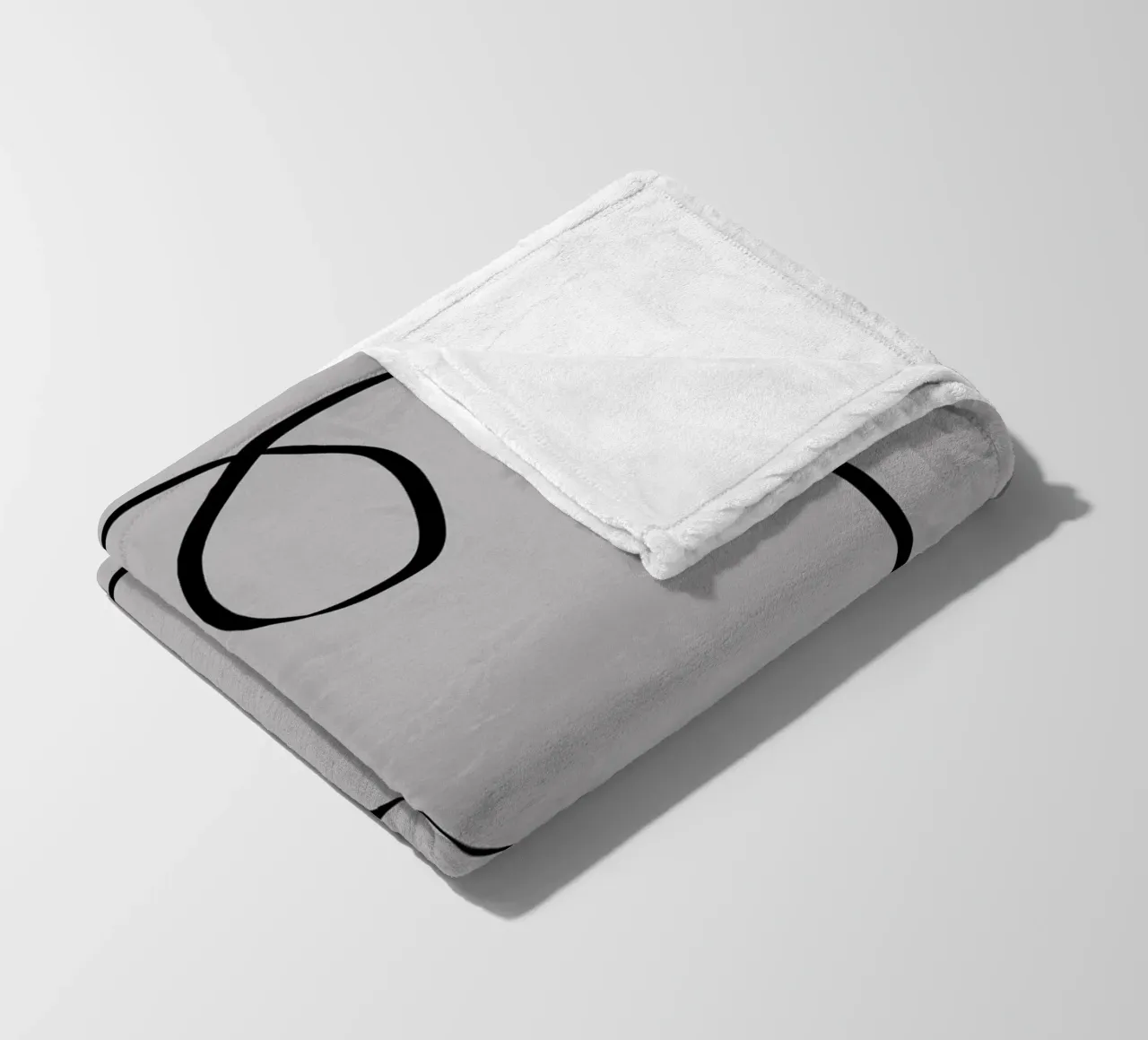 Figure with lines in taupe I fleece blanket by Imaginative