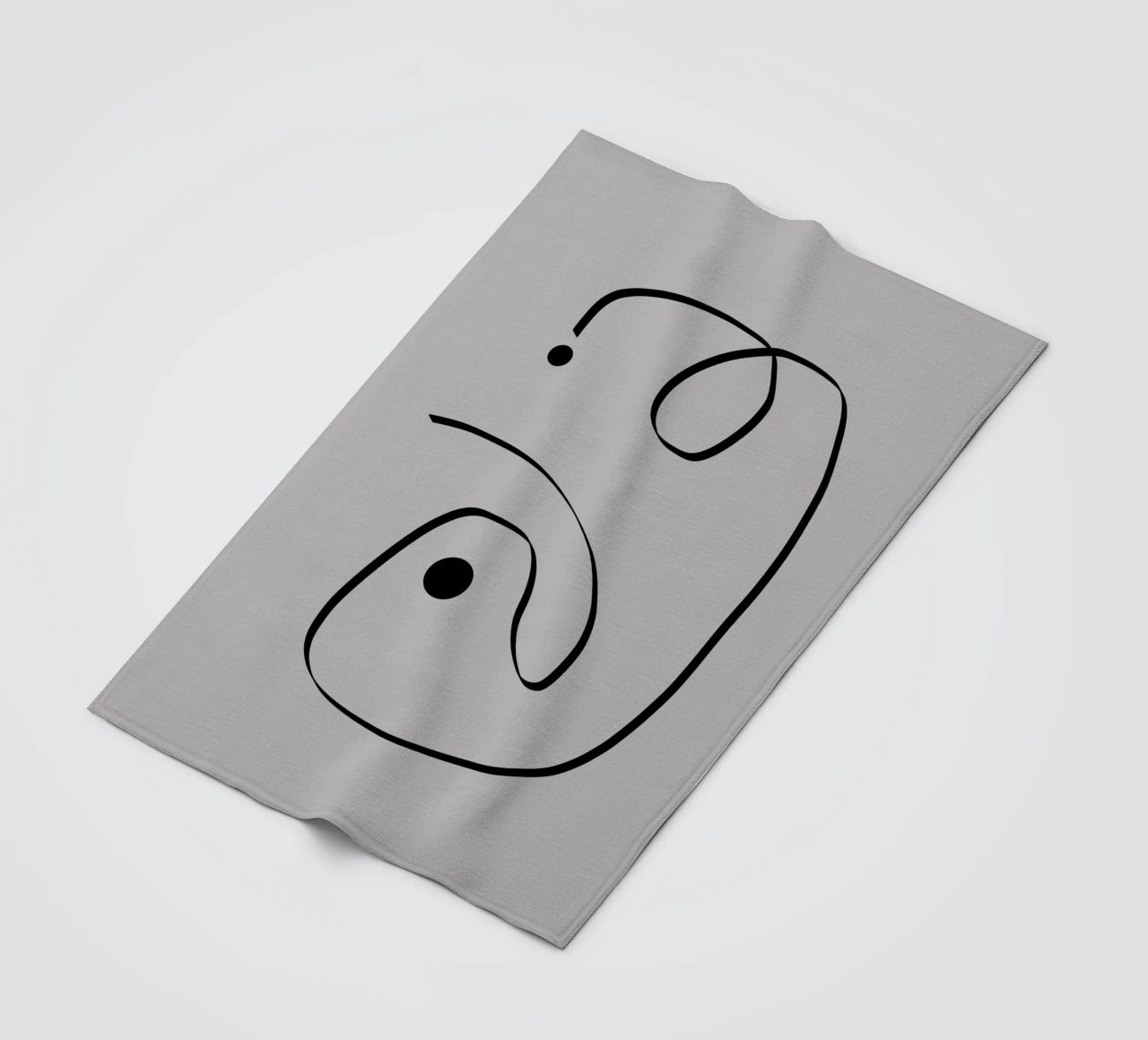 Figure with lines in taupe I coperta in pile da Imaginative