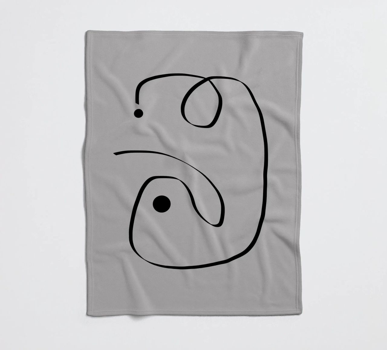 Figure with lines in taupe I coperta in pile da Imaginative