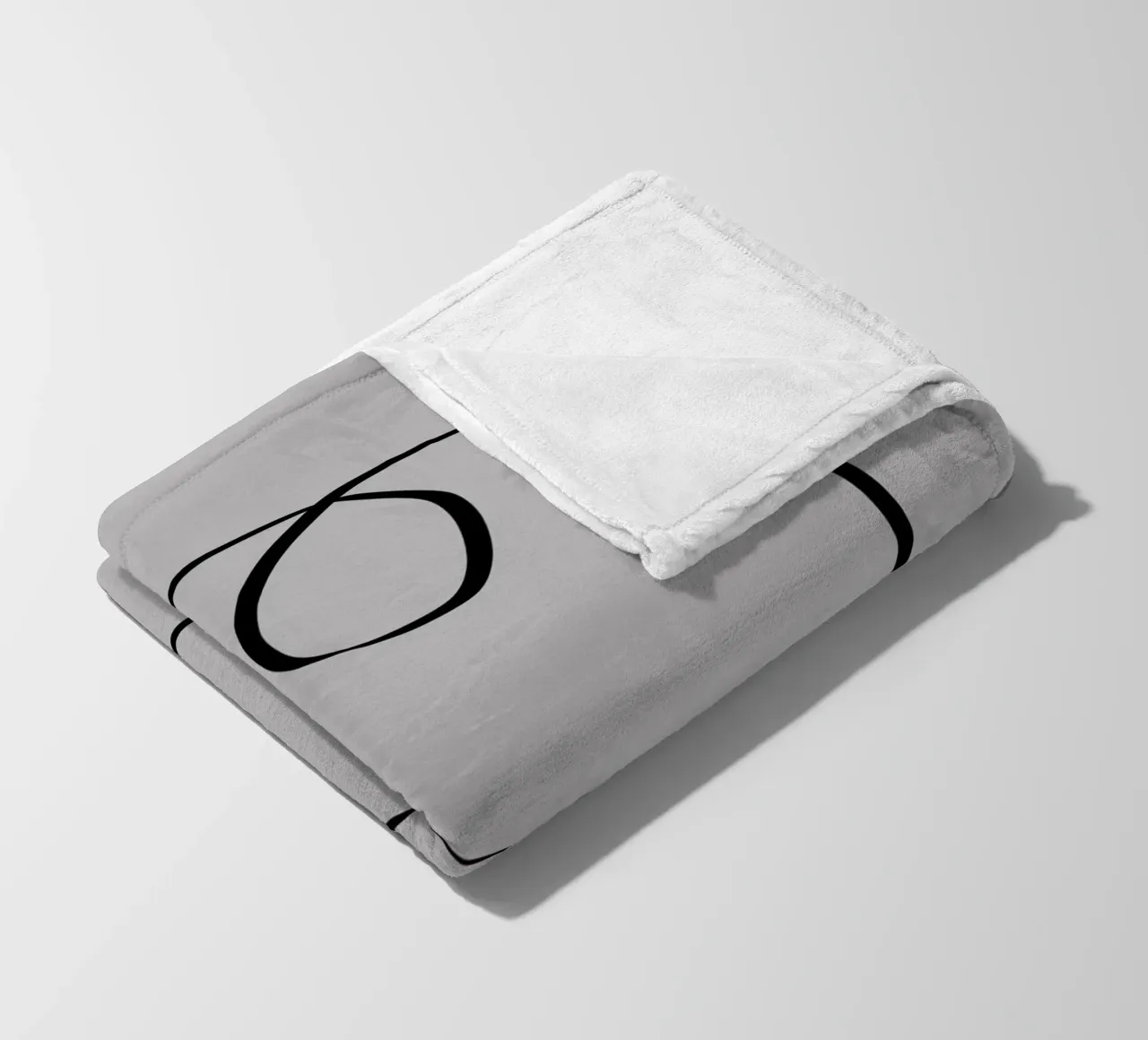 Figure with lines in taupe I fleece blanket by Imaginative