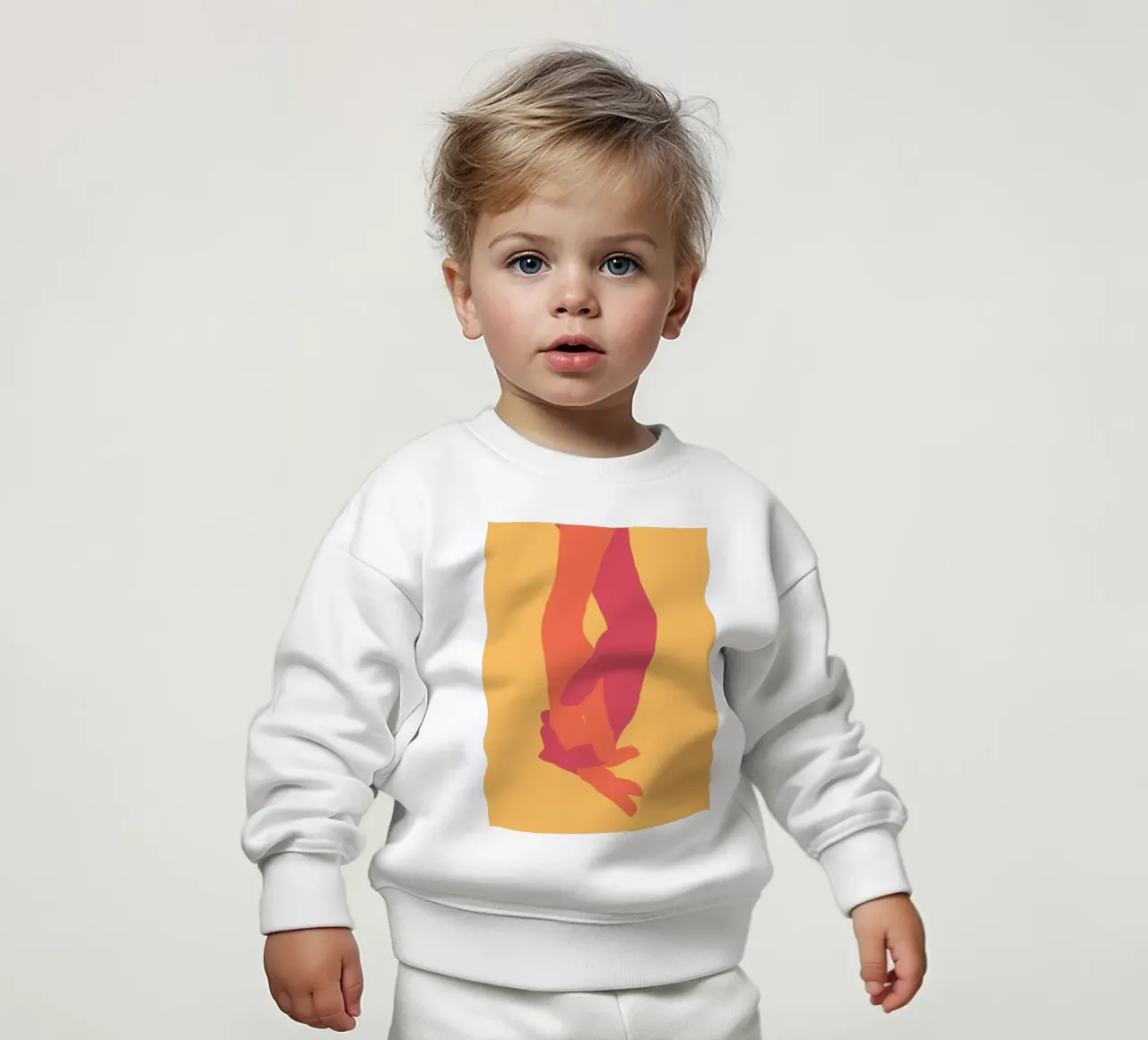 Tenersi per mano felpa neonato da ThingDesign