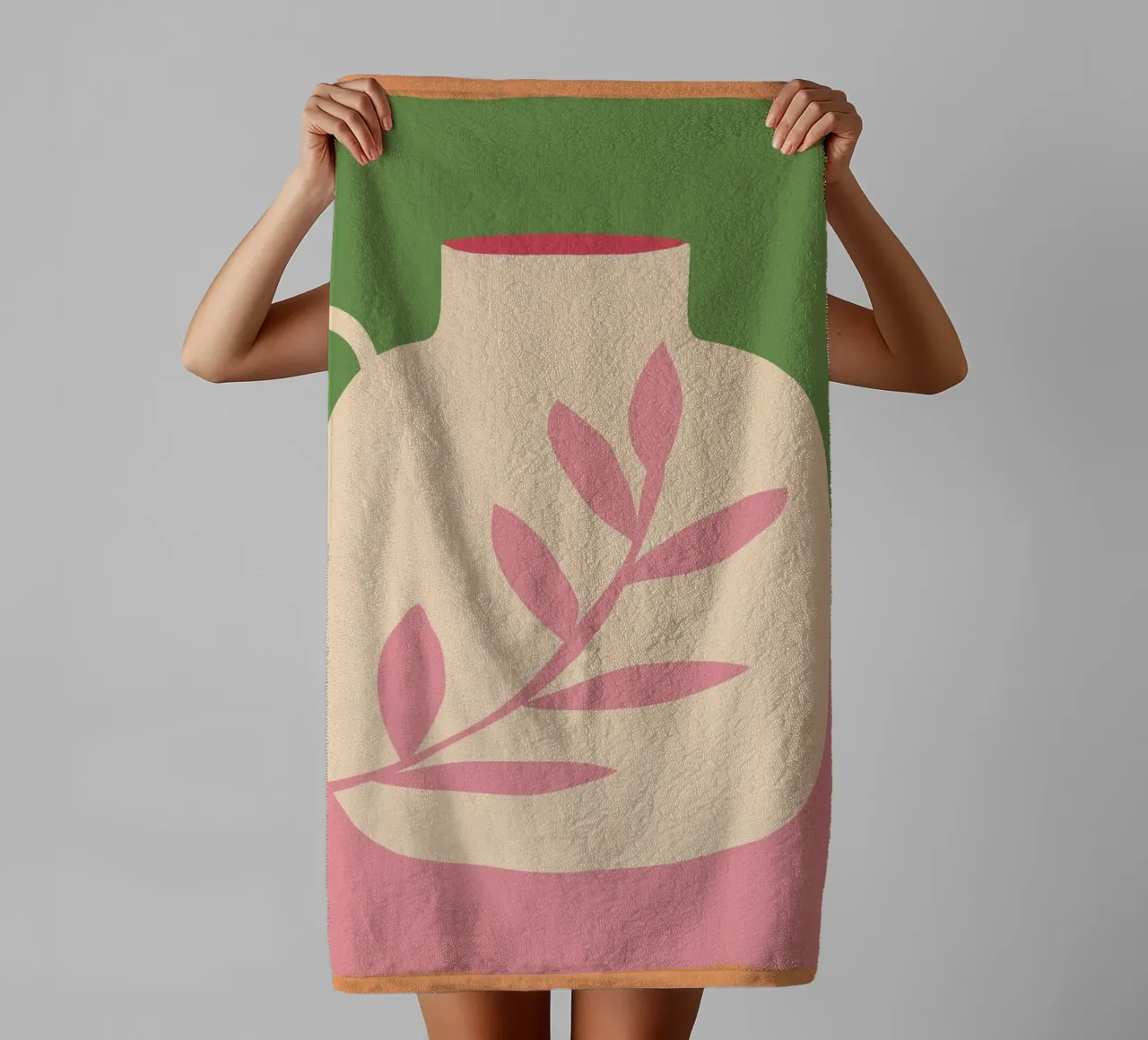 Modern Minimalist Abstract Vase towel by ThingDesign