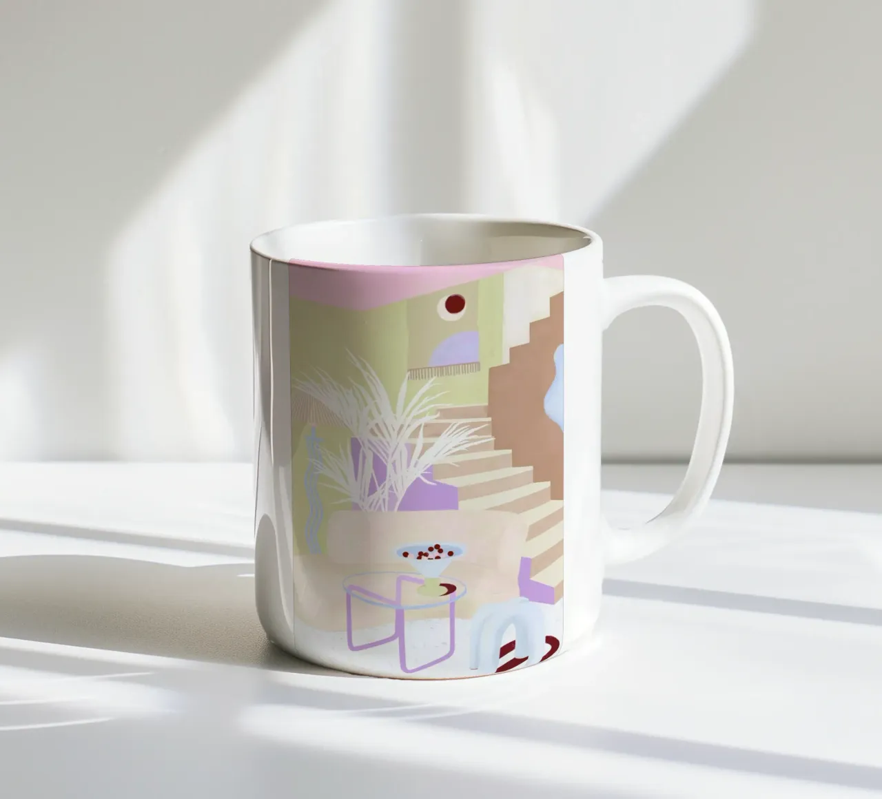 Stairs 4 ceramic mug by Frauke Schyroki