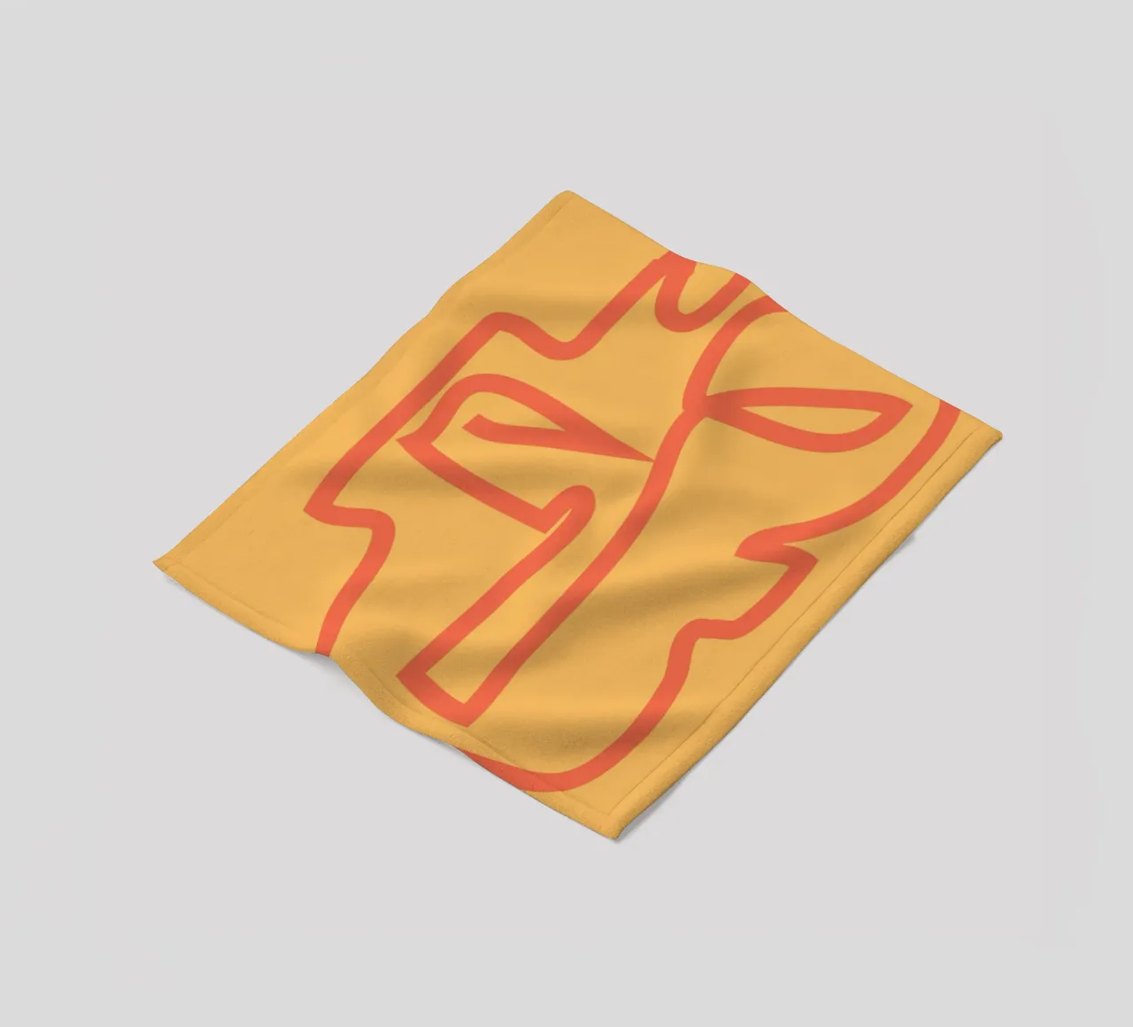 Minimal Abstract Face fleece blanket by ThingDesign