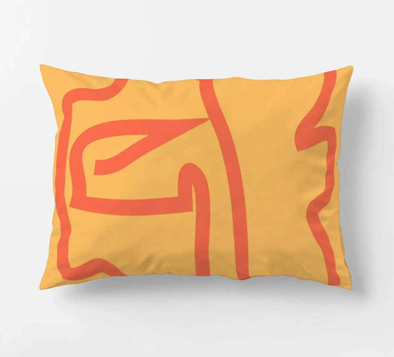 Minimal Abstract Face decorative cushion by ThingDesign