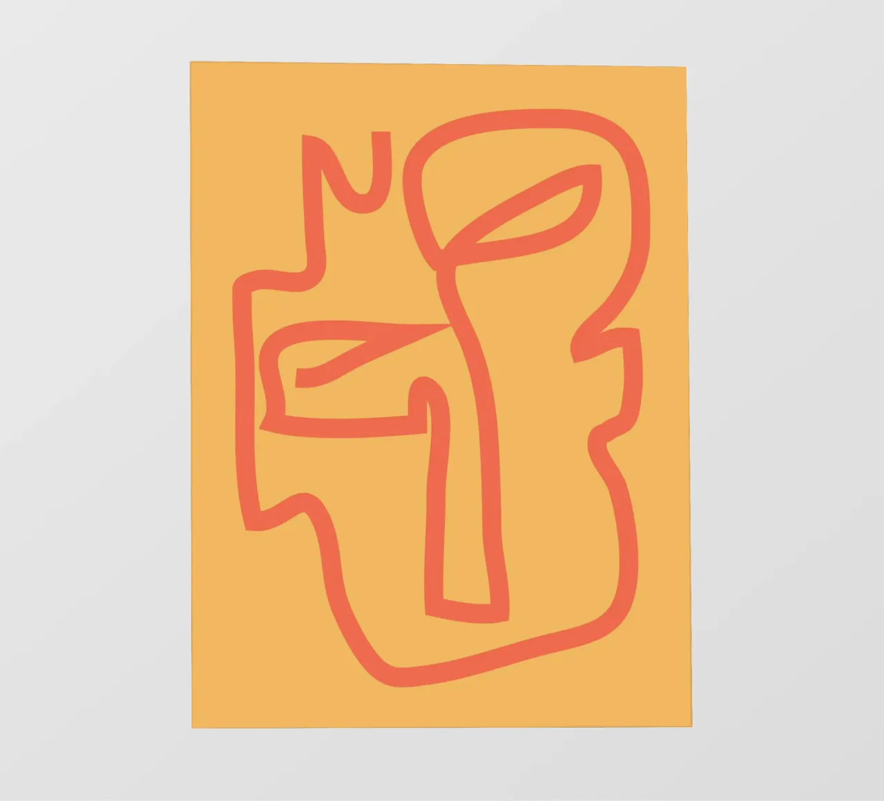Minimal Abstract Face backlit film by ThingDesign
