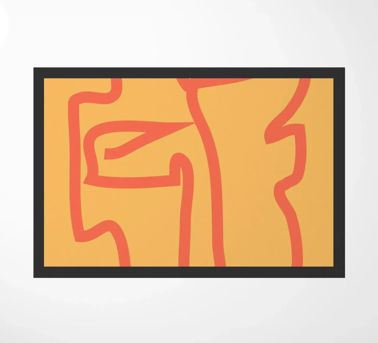 Minimal Abstract Face doormat by ThingDesign