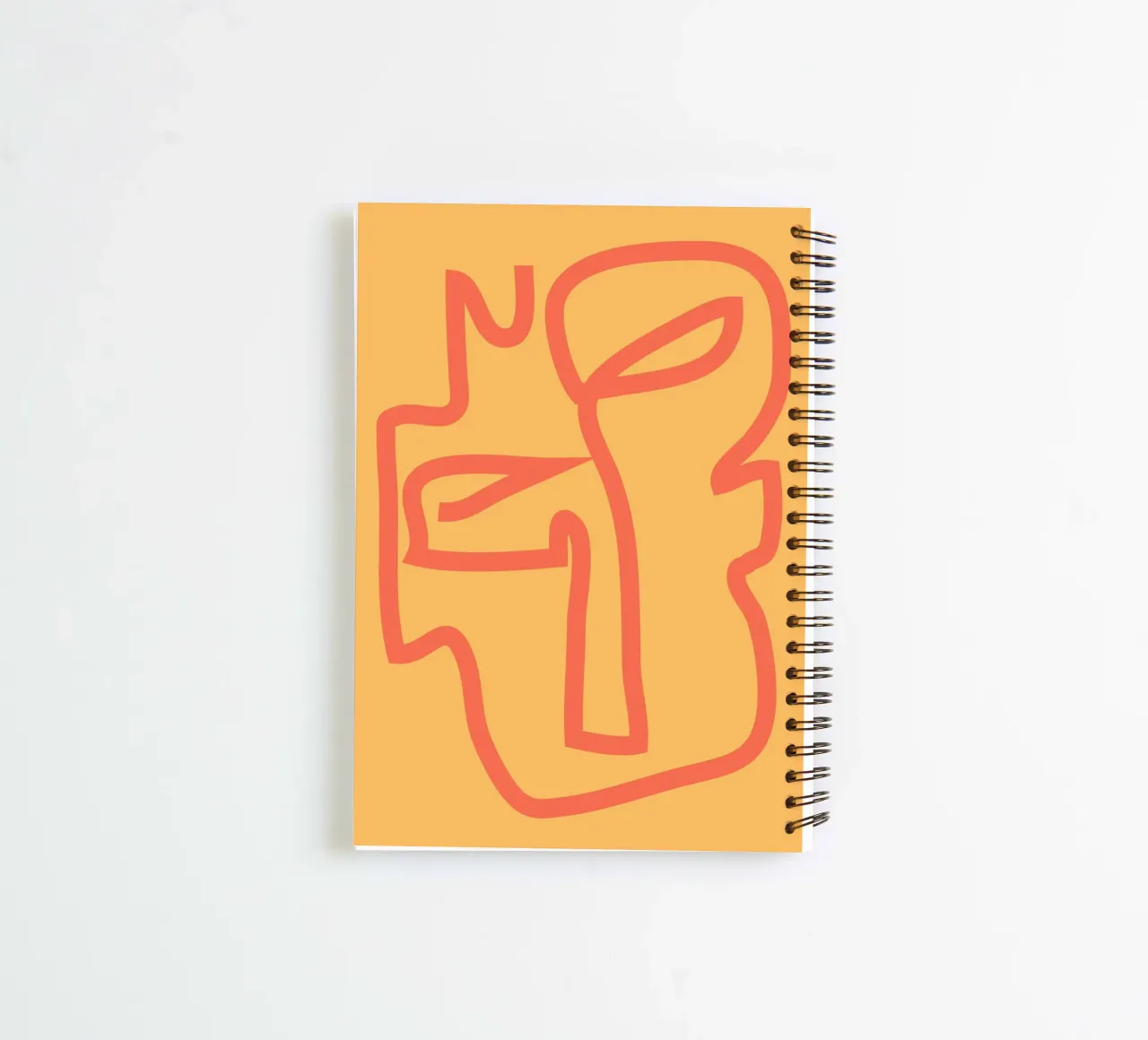Minimal Abstract Face spiral notebook by ThingDesign