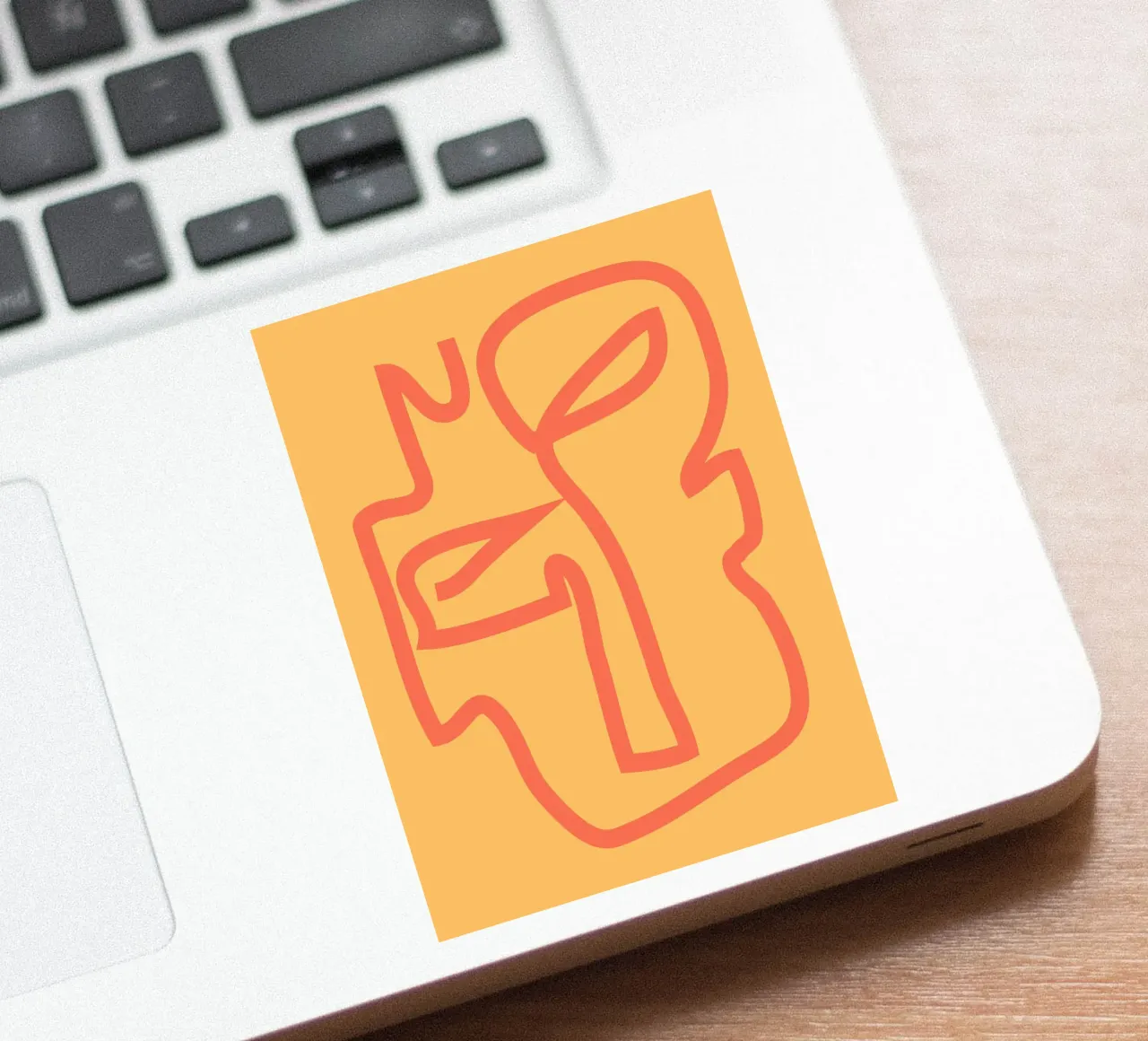 Minimal Abstract Face sticker by ThingDesign
