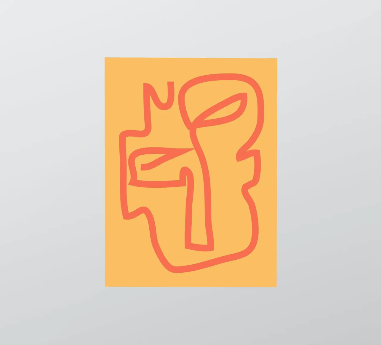 Minimal Abstract Face sticker by ThingDesign