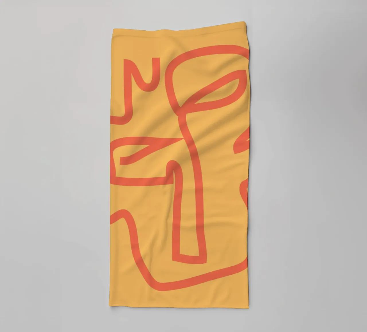 Minimal Abstract Face towel by ThingDesign