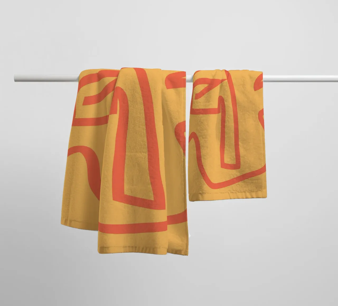 Minimal Abstract Face towel by ThingDesign