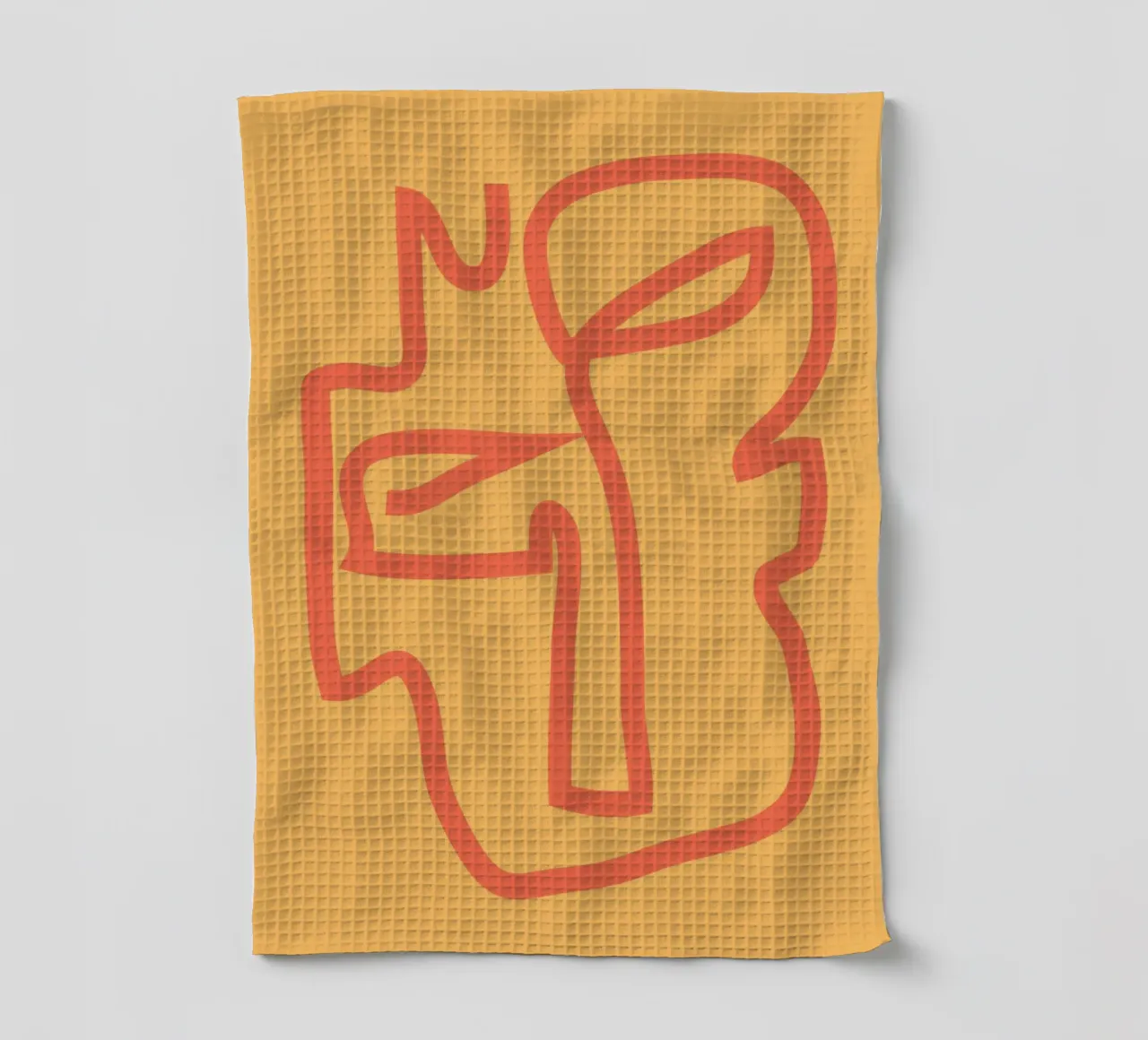 Visage abstrait minimal torchon de ThingDesign