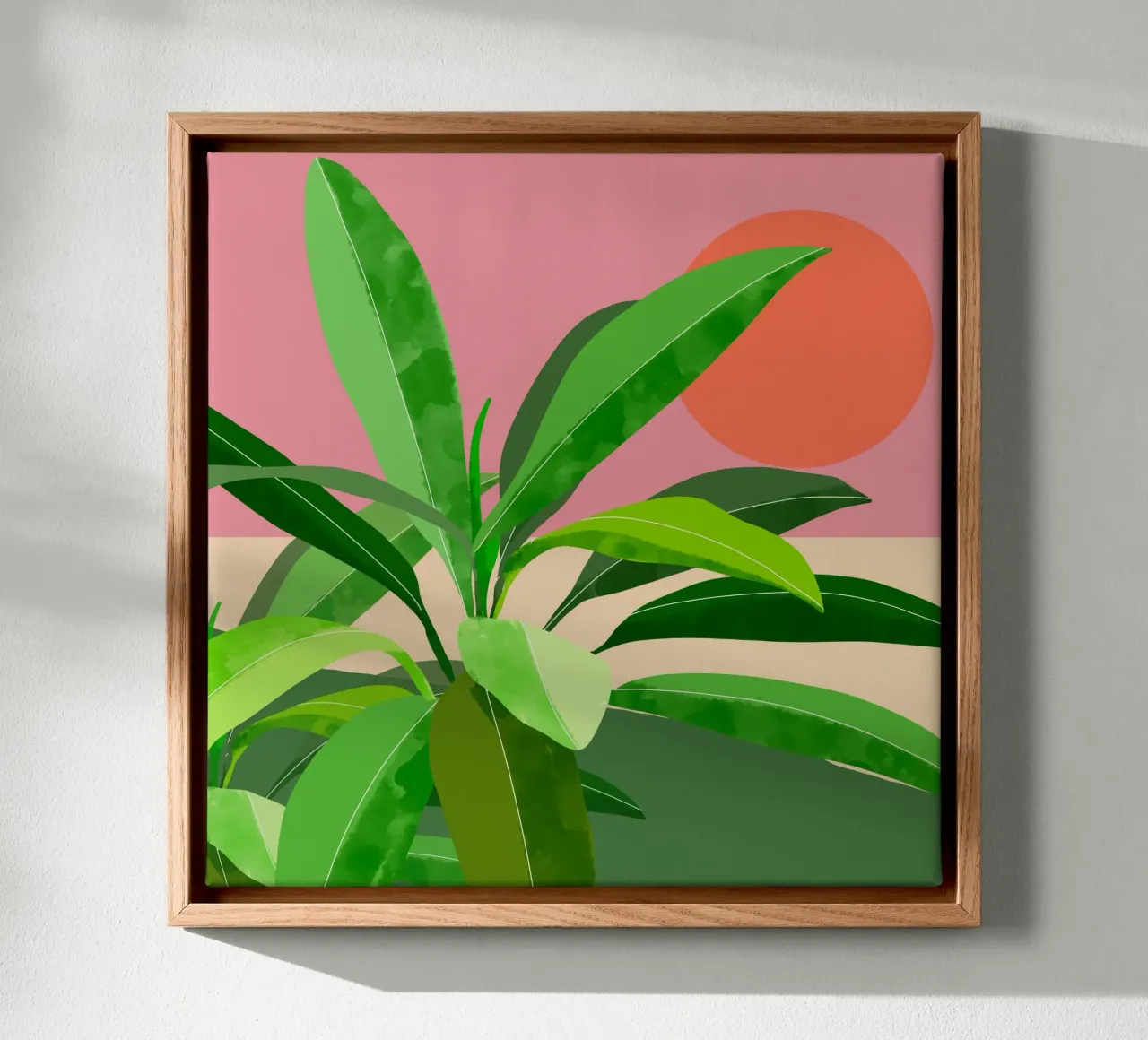 Pianta tropicale tela con Cornice a cassetta da ThingDesign