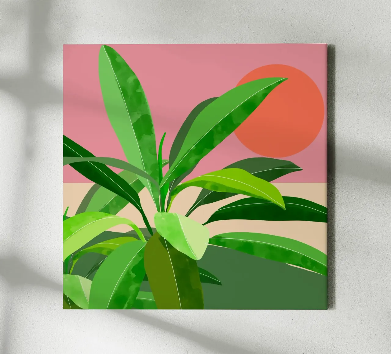 Pianta tropicale tela con Cornice a cassetta da ThingDesign