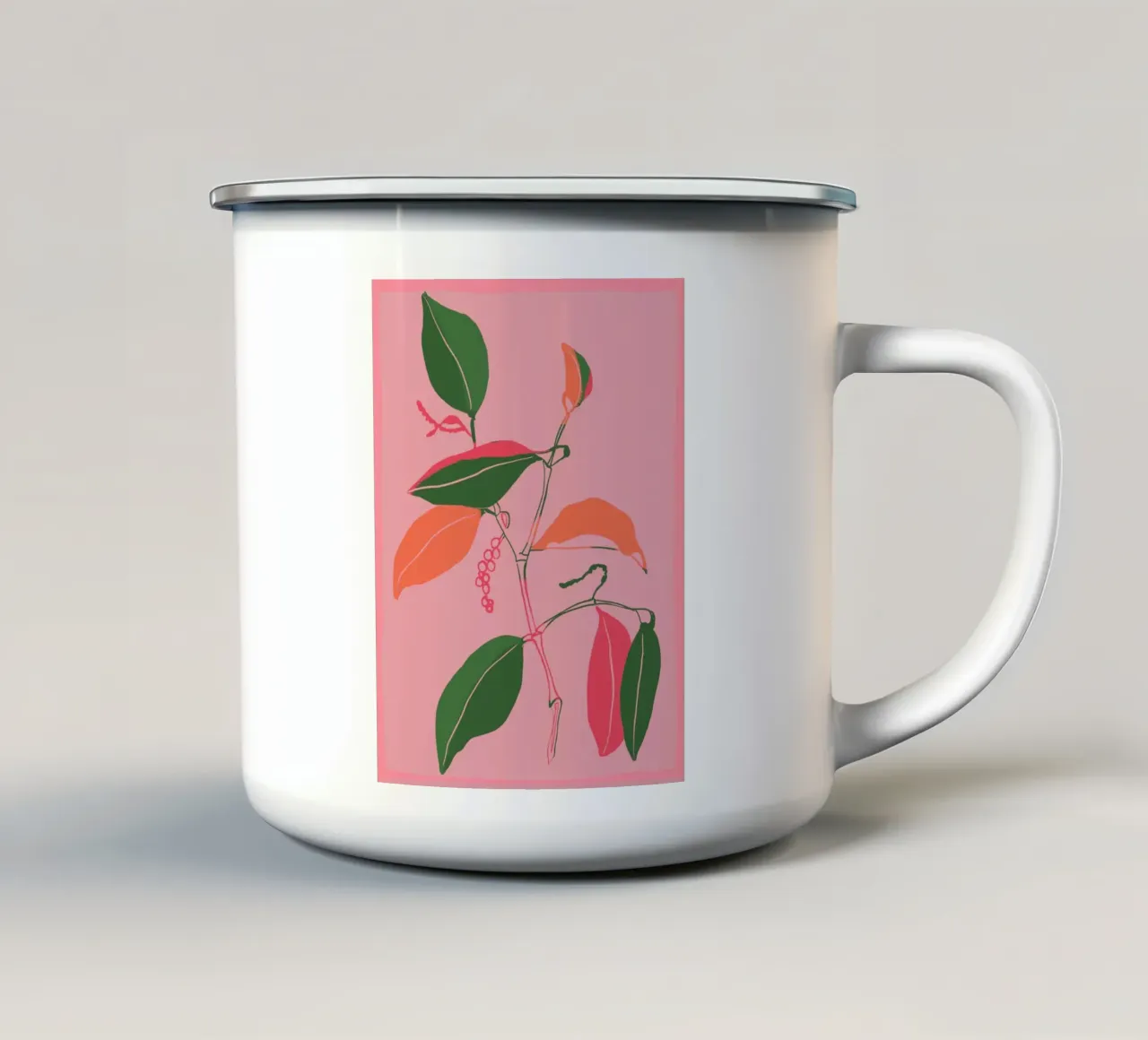 Impianto minimale colorato tazza in smalto da ThingDesign