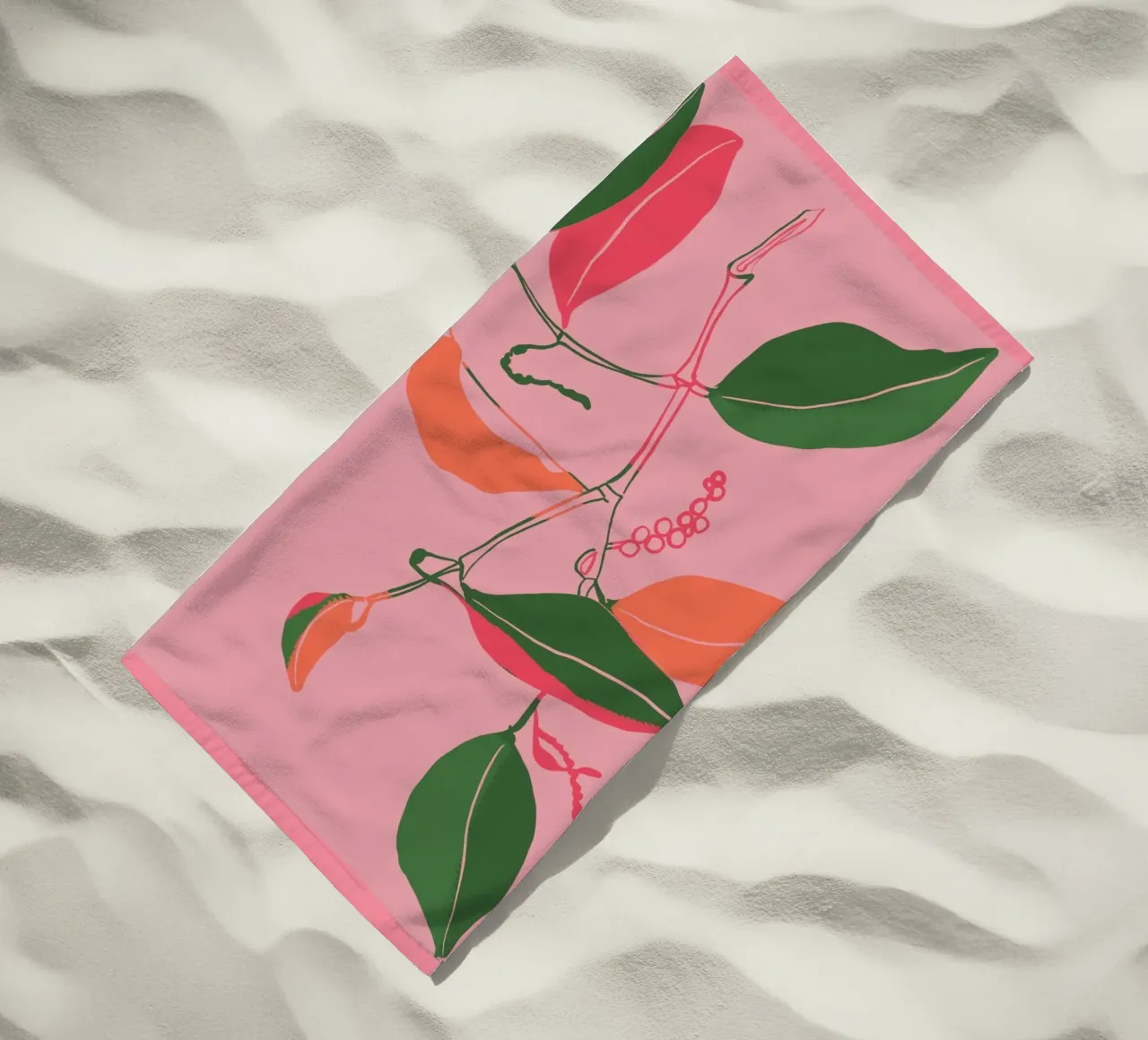 Impianto minimale colorato telo mare da ThingDesign