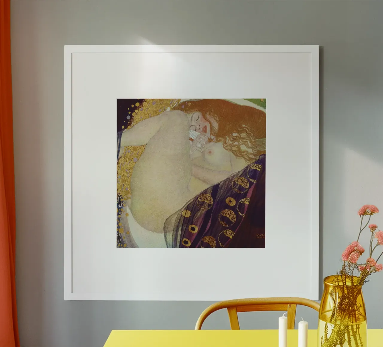 Danaë by Gustav Klimt (1907-08) - Erotic Symbolist Art Print poster by Gustav Klimt ART Prints