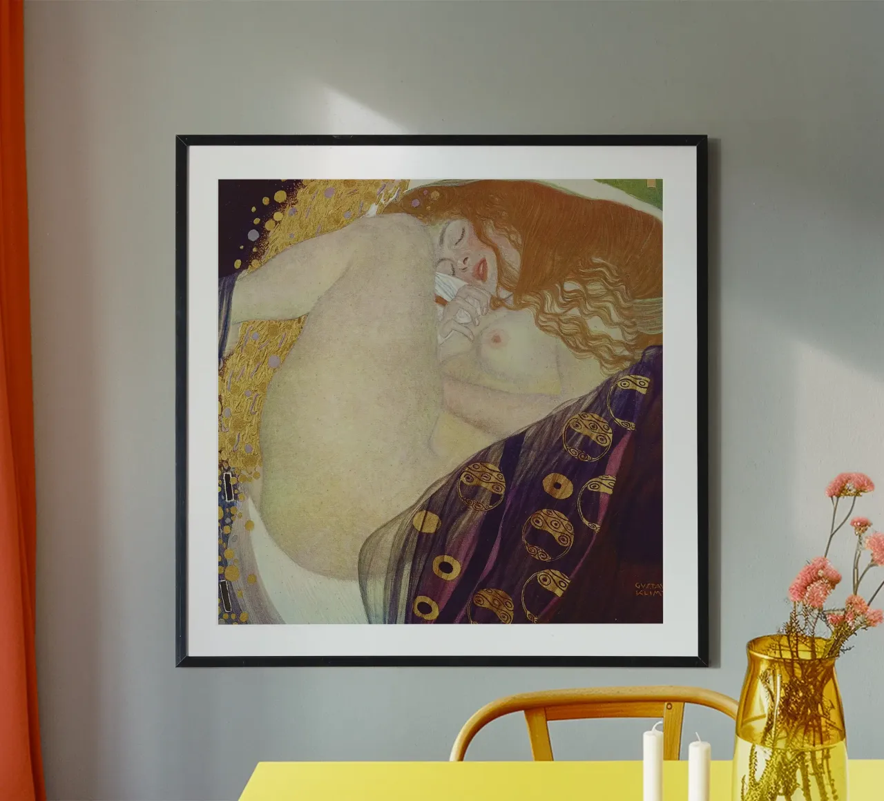 Danaë by Gustav Klimt (1907-08) - Erotic Symbolist Art Print poster by Gustav Klimt ART Prints