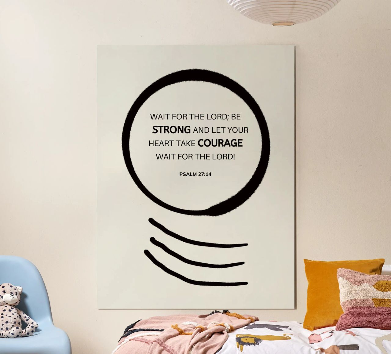 Bible verse Psalm 2714 Poster von Little Dean