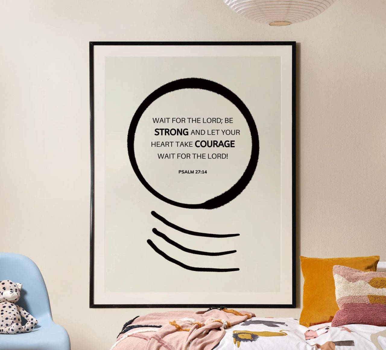 Bible verse Psalm 2714 Poster von Little Dean