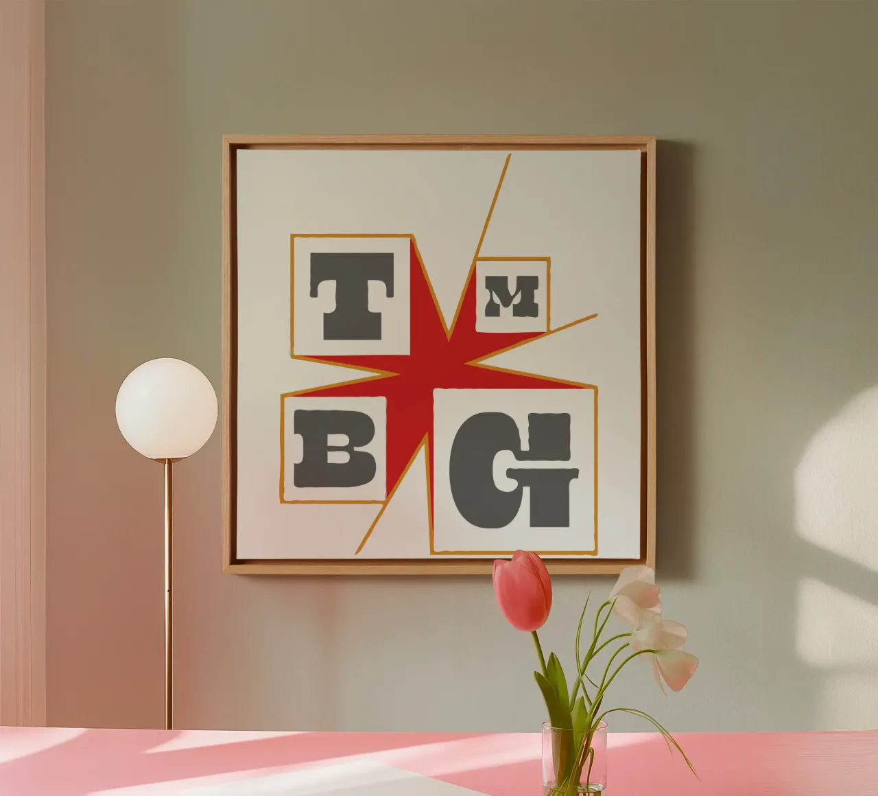 They Might Be Giants Minimalist canvas met Baklijst van MR.A