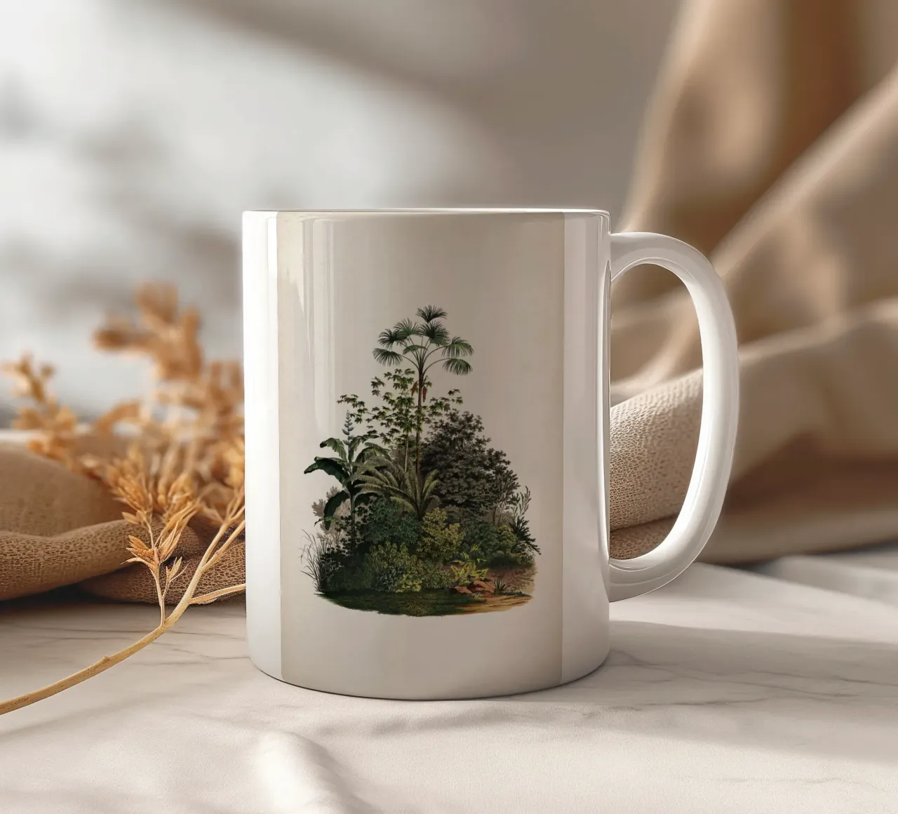 Vintage Martius 4 Mauritia Aculeata tazza in ceramica da Vintage Print Collection