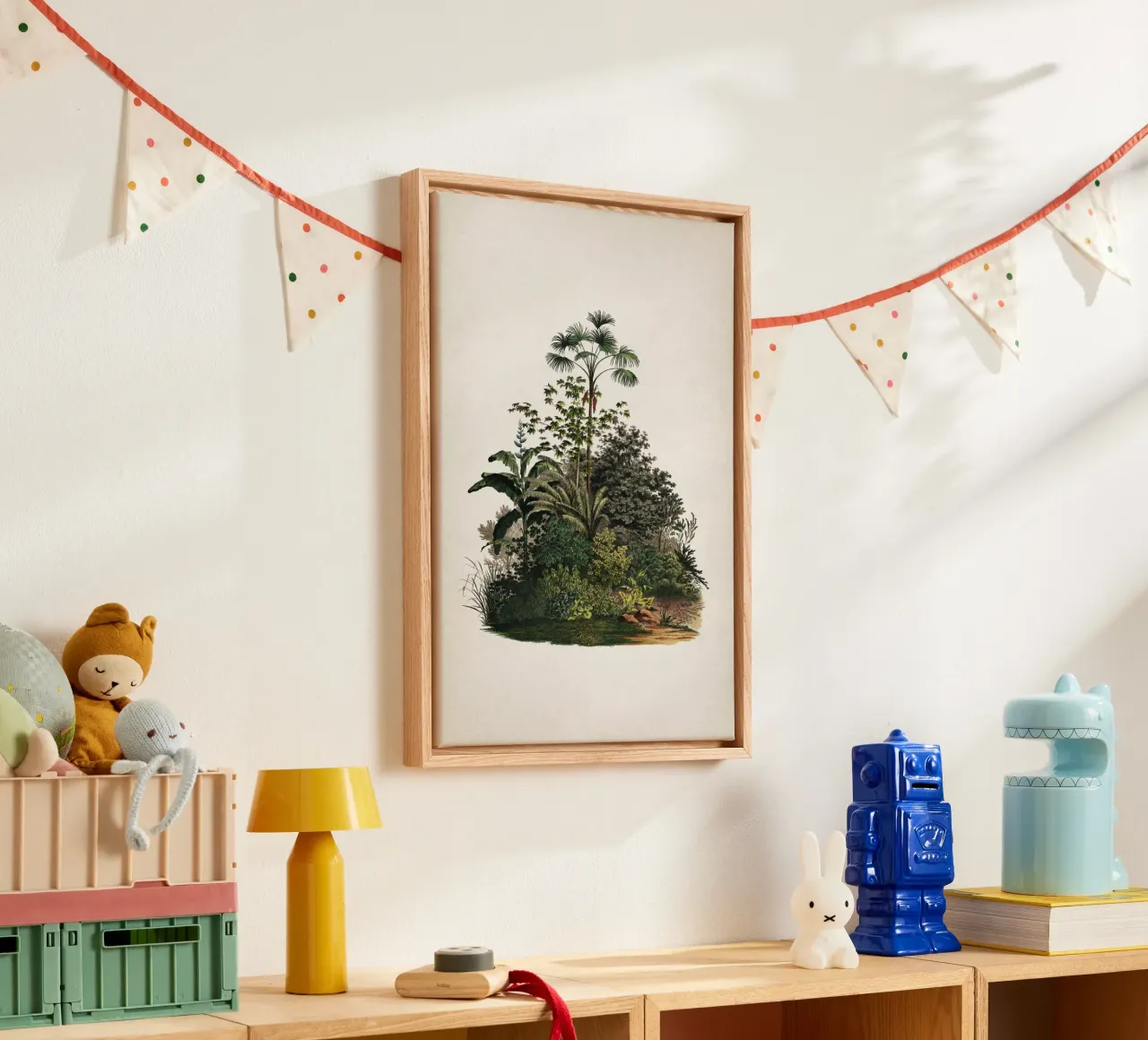 Vintage Martius 4 Mauritia Aculeata canvas met Baklijst van Vintage Print Collection