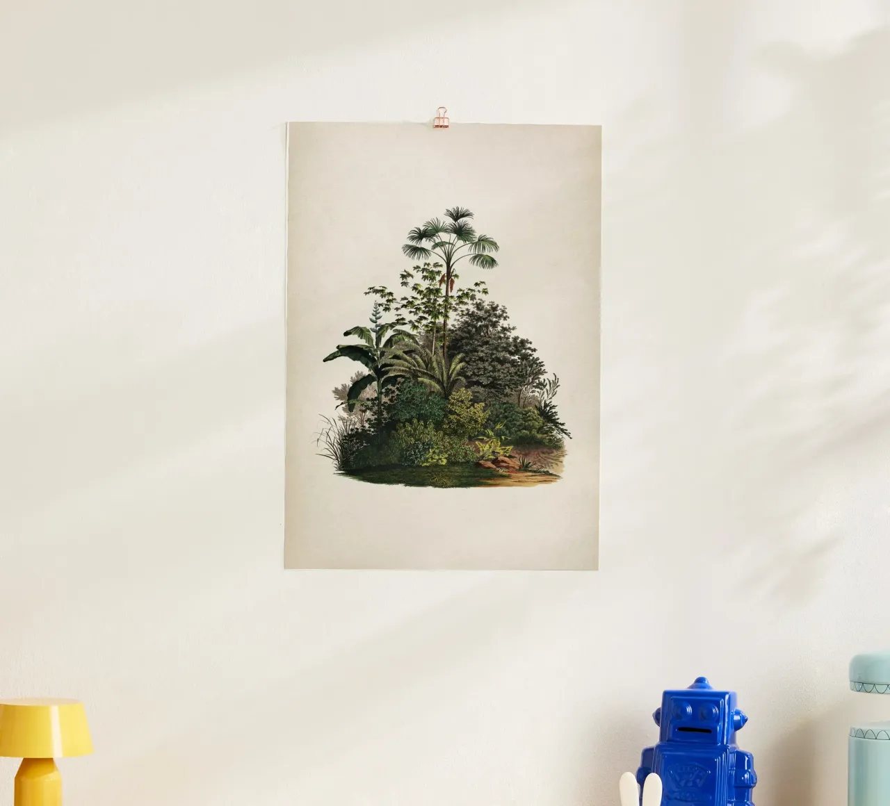 Vintage Martius 4 Mauritia Aculeata poster con telaio in legno da Vintage Print Collection