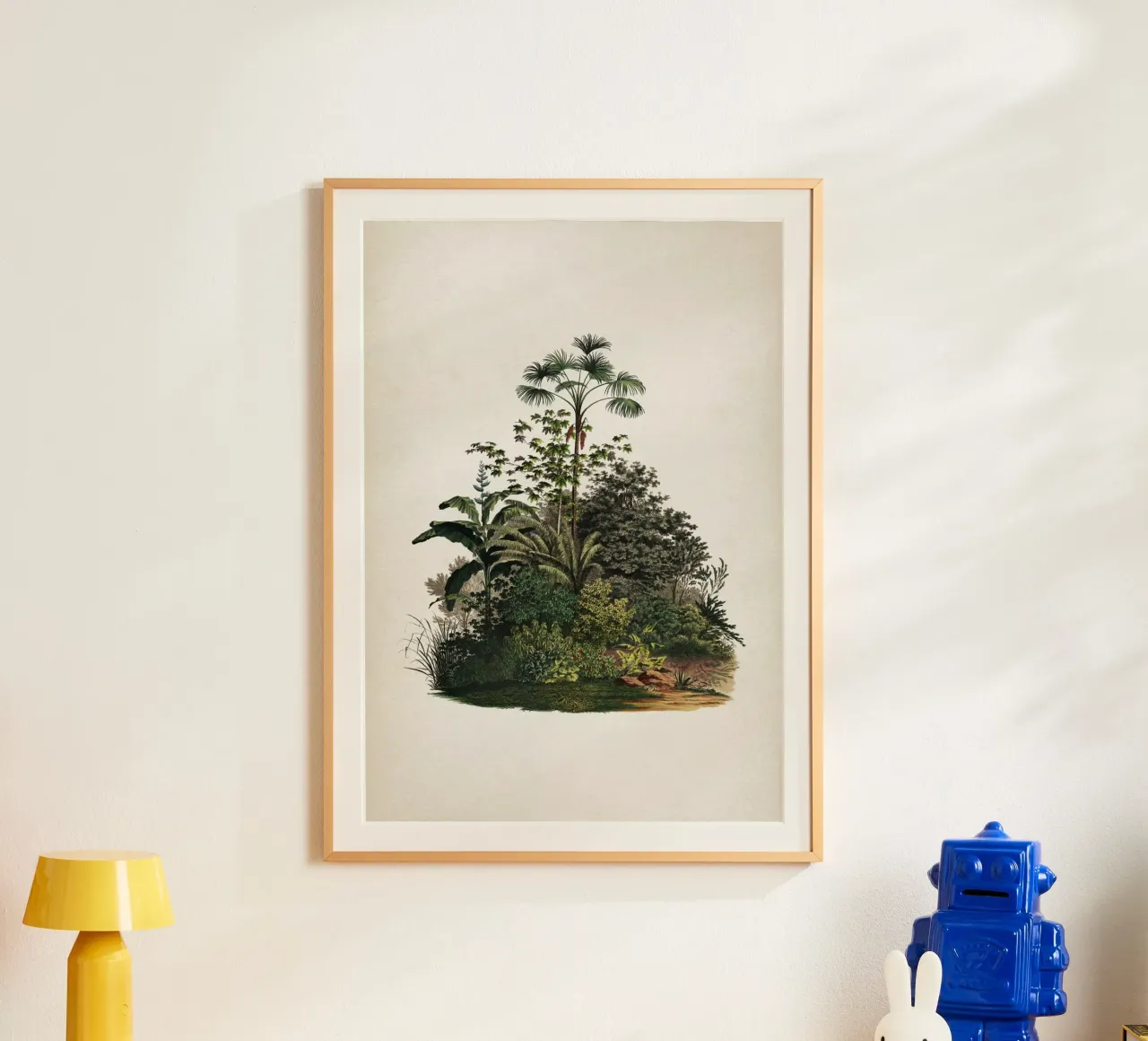 Vintage Martius 4 Mauritia Aculeata poster con telaio in legno da Vintage Print Collection