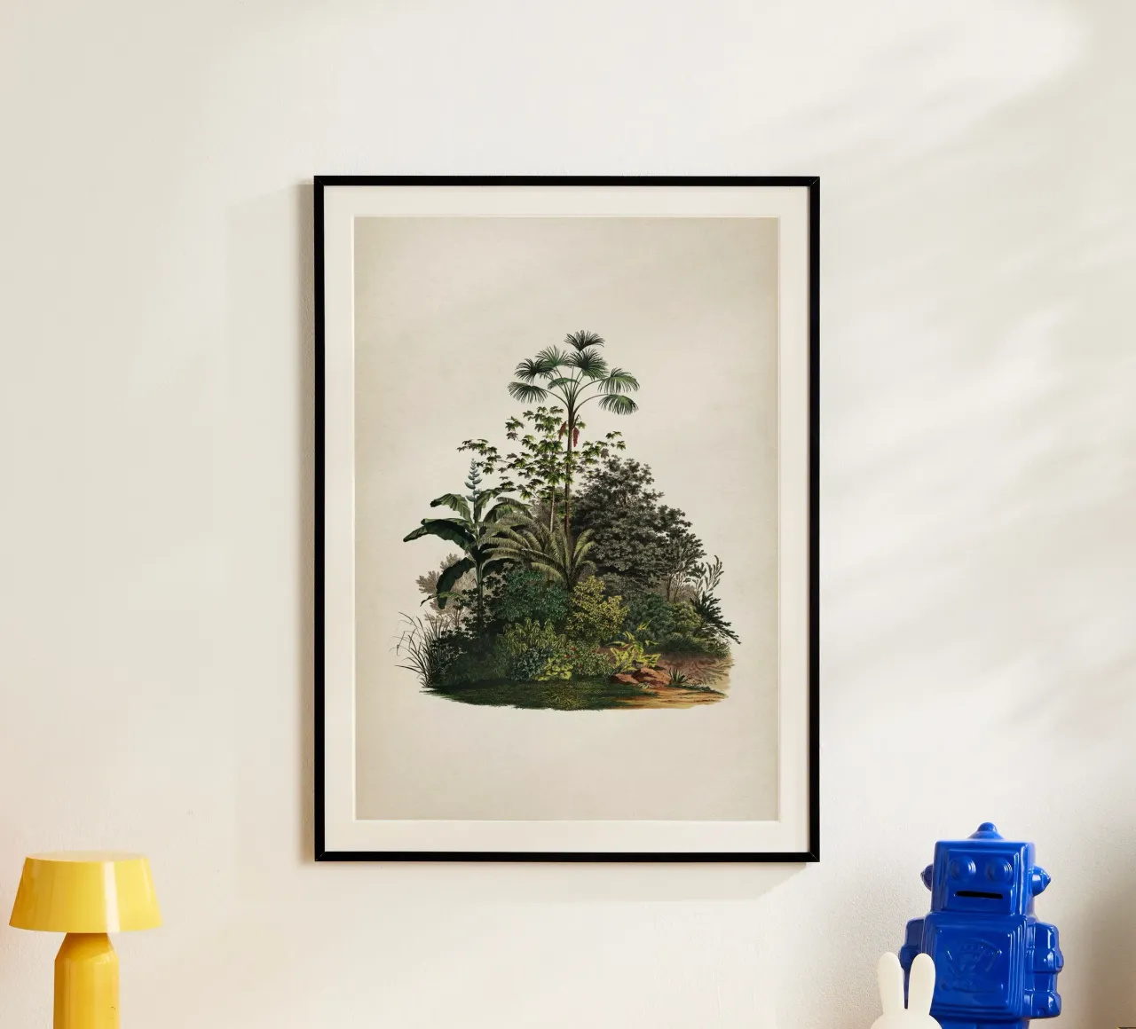 Vintage Martius 4 Mauritia Aculeata poster con telaio in legno da Vintage Print Collection