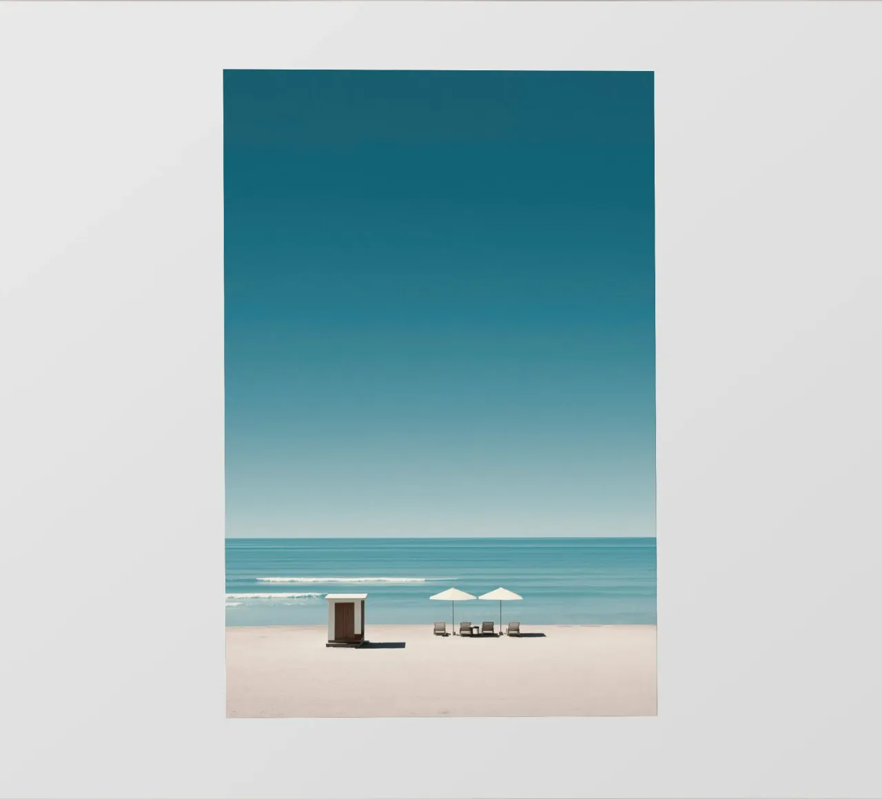 Spiaggia con Cabana pellicola backlit da Indigo Tides Art
